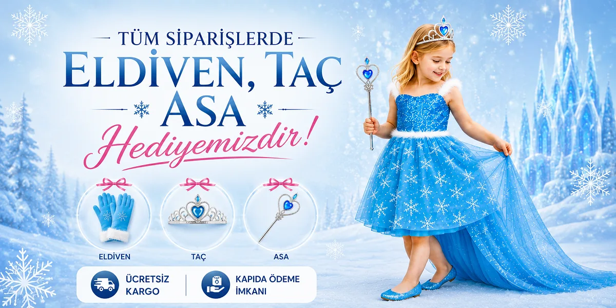 Tüm siparişlerde eldiven, taç ve asa hediye